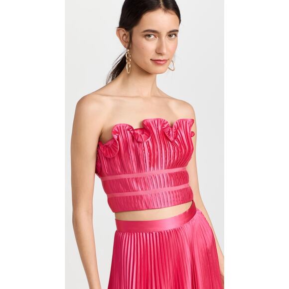 Amur Oriel Bustier Top in Dahlia Pink Fuchsia  US 2 XS NEW - Picture 5 of 10